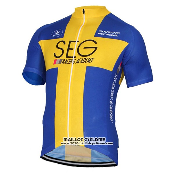 2017 Maillot Ciclismo SEG Racing Academy Champion Suede Manches Courtes et Cuissard